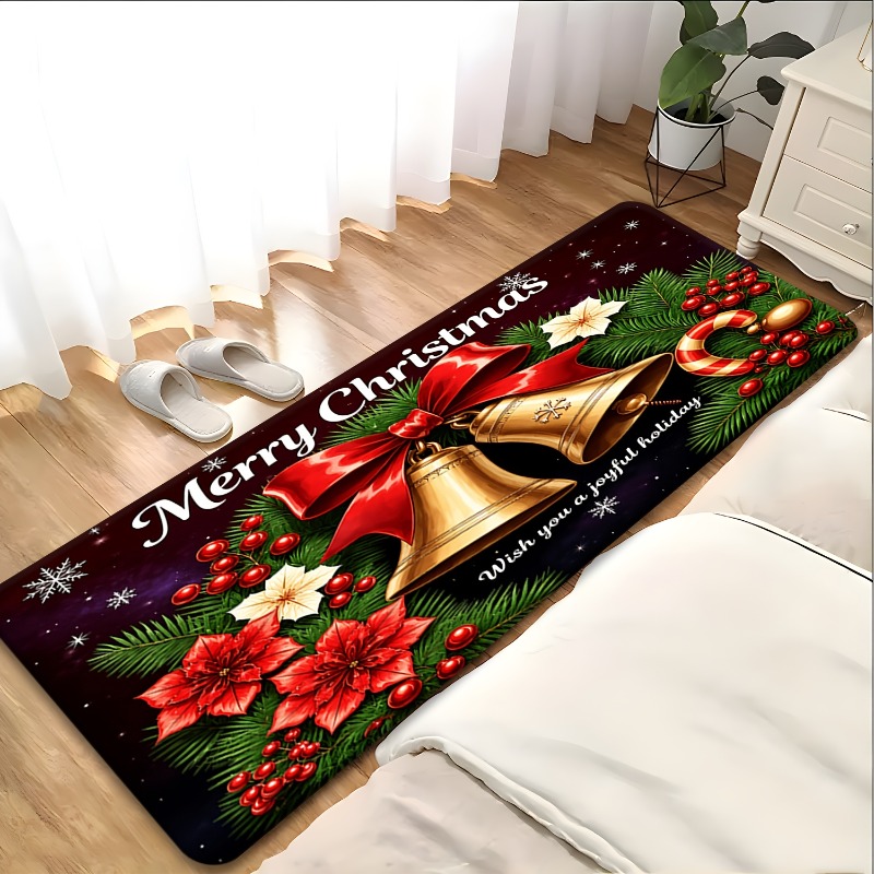 Commercial Wall Printing Machine - Tapis de Noël long, motif cloches