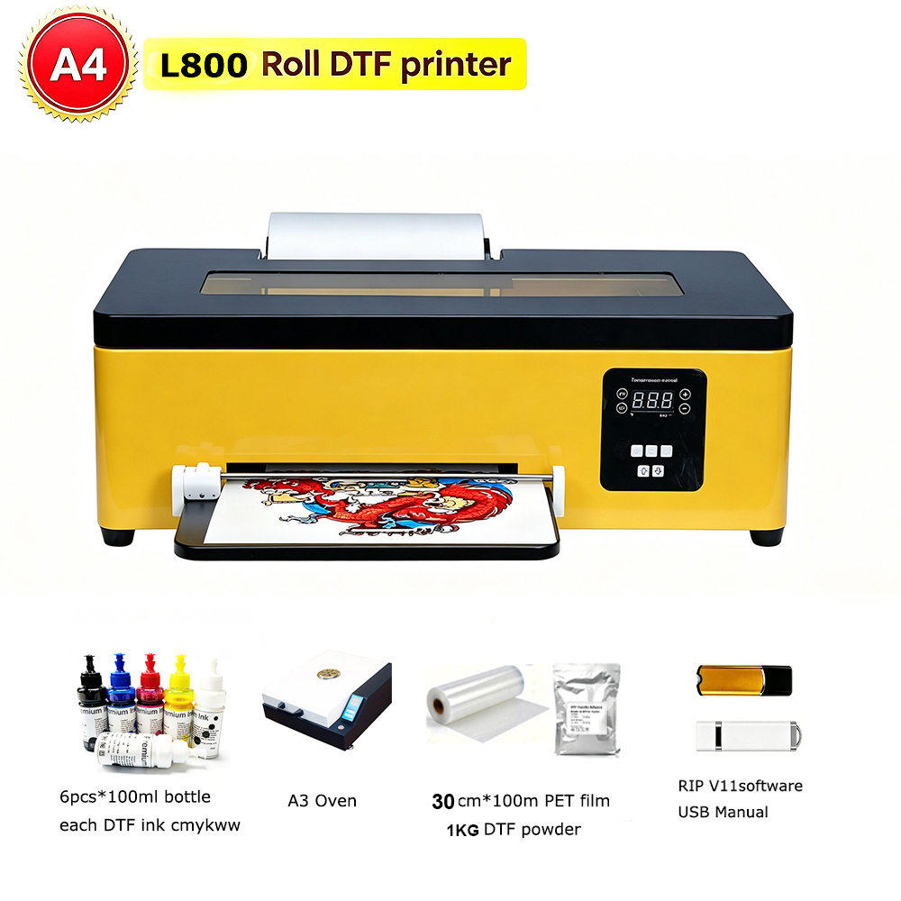 Commercial Digital Printing - Imprimante DTF A4 améliorée avec coupe-film
