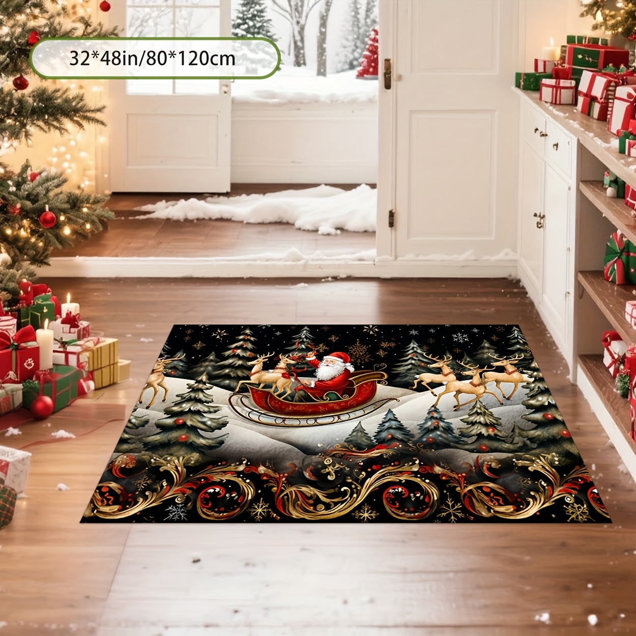 Commercial Digital Printing - Tapis à motifs de traîneau de
