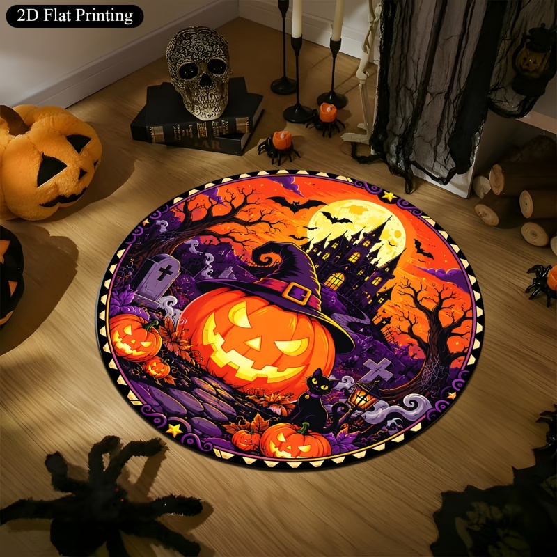 Tapis Rond d'Halloween avec Mo - Commercial Printing House avis et prix