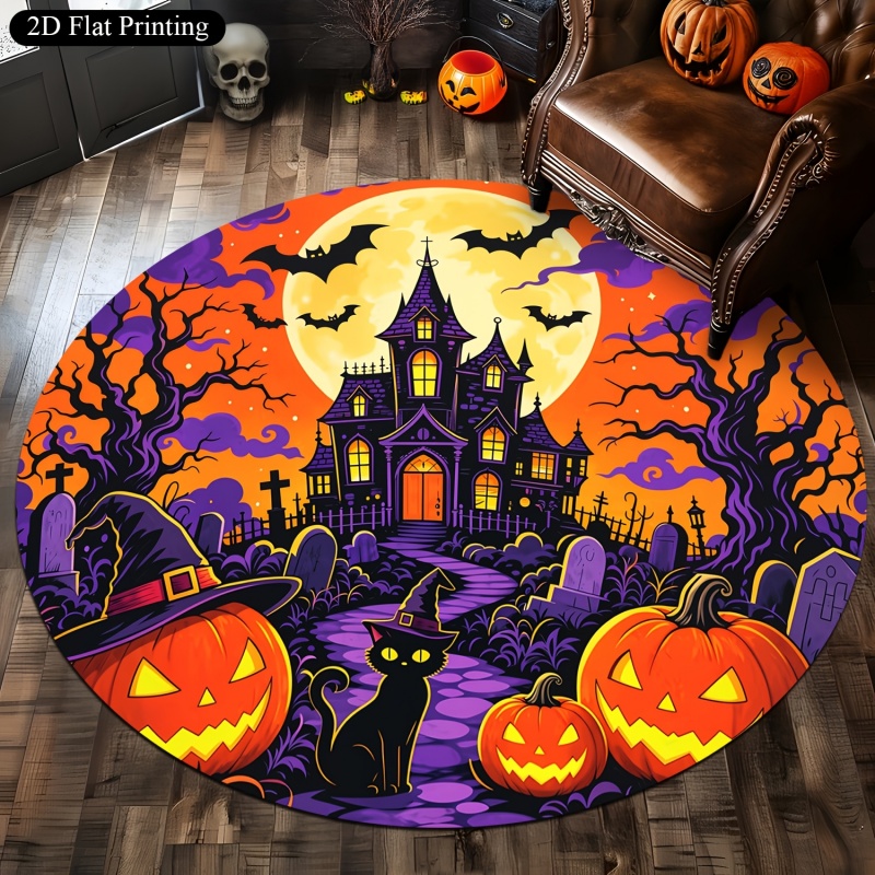 Tapis Rond d'Halloween avec Mo - Commercial Printing House avis et prix